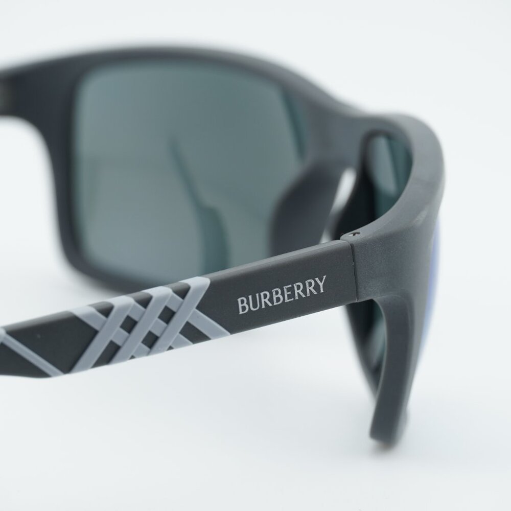 Burberry BE4483 423355 Sunglasses Grey Rectangle Frame, Blue Mirror Lenses - Picture 7 of 8